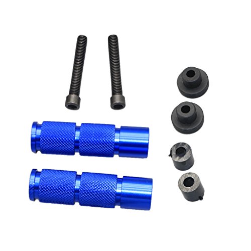 Universal CNC Motorcycle Scooter Dirt Bike ATV Footrests Foot Pegs - Azul