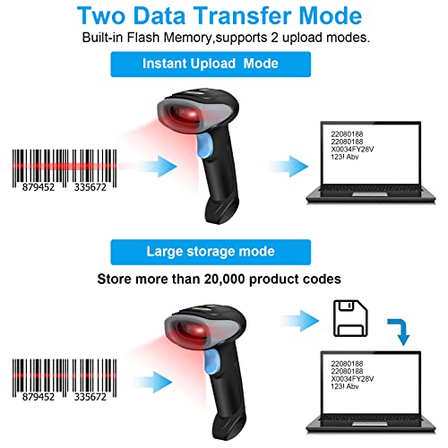 Wordcam Bluetooth Barcode Scanners Versatile 3-In-1(Bluetooth+2.4G Wireless+Usb Wired), 2D Qr Handheld Barcode Reader,Rechargeable Bar Code Scanners For Store, Supermarket, Warehouse #TOP4