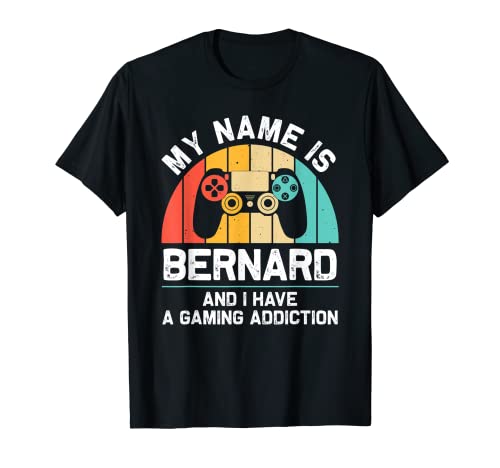 BERNARD Cadeau d'anniversaire amusant personnalisé pour gamer T-Shirt