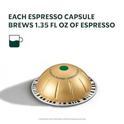Starbucks by Nespresso Vertuo, Blonde Roast Espresso, 50-count Espresso Pods, Brews, 1.35 oz.