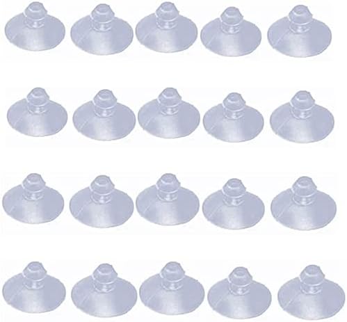 18mm/0.7" Furniture Desk Glass Transparent Anti-Collision Suction Cups Sucker Hanger Pads for Glass Plastic Without Hooks, Pack of 20