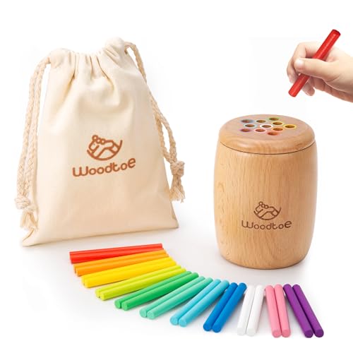 Image of Montessori Color Sorting Toy, 11‑Color Montessori Sticks for Toddlers 1-3