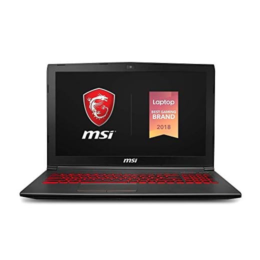 MSI GV62 8RD-275 15.6" Performance Gaming Laptop NVIDIA GTX 1050Ti 4G, Intel Core i5-8300H, 8GB, 256GB NVMe SSD, Red Backlit KB, Win 10 Home, Aluminum Black