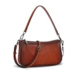 Iswee Small Leather Crossbody Hobo and Satchel Bag for Women - Everyday Versatile Brown Purse