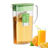 2L Wasserkrug mit Obst -Infuser - kaltes Getränkspender für heiße und kalte Getränke | Eistea Maker -Krug mit Deckel, haltbarer Saftkaraffe für Entgiftung, aromatisiertes Wasser, Küchentisch oder Pick