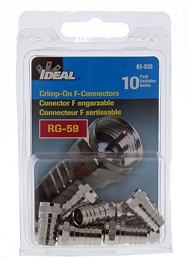 Câble coaxial RG-59 Ideal 10 fiches F antenne satellite décodeur - 7