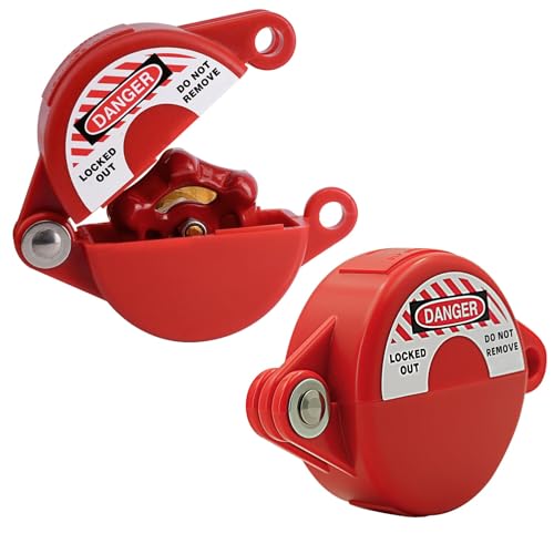 TAEGIQI Gate Valve Lockout Device,2 Pack Outdoor Faucet Lock for 1 to 2-1/2 inch Diameter Gate Valve Handles for Outdoor Hose Bib/Faucet Knob/Propane Tank