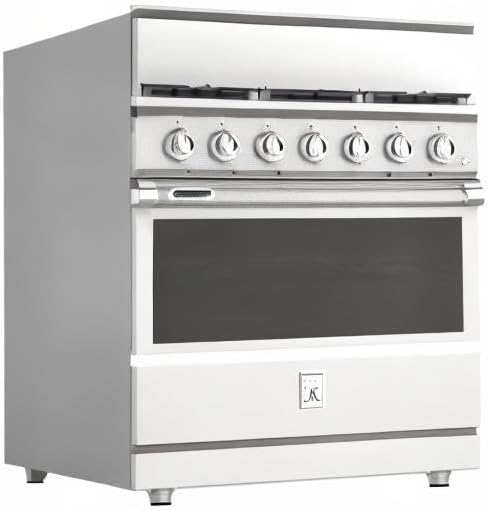 Side view of the Hestan KRD365-NG Dual Fuel Range
