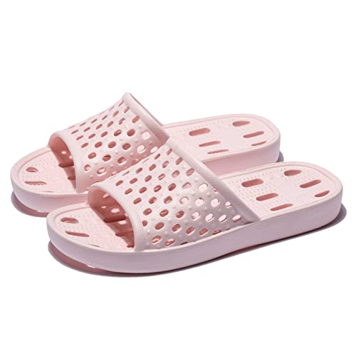 NewDenBer Bathroom Shower Shoes for Women and Men Non-Slip Quick Drying Beach Pool Shower Slides Sandals with Drain Holes
