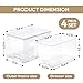 JollyPack 4 Pack Clear Stackable Storage Drawers, Easy to Assemble Multi-Use Bathroom Organizers and Storage, Suitable for Vanity, Bathroom, Makeup, Under Sink, Office, Kitchen and Pantry
