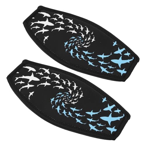TOPBATHY 2 Pièces Housses de Sangle en Néoprène Double Couche Anti-nœuds pour Masque de Plongée Tuba, Protège-Cheveux Confortable, Équipement de Plongée en Apnée pour Adultes Hommes et
