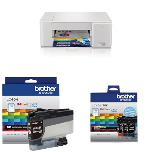 Brother MFCJ1205W Printer &amp; LC404BKS &amp; LC4043PKS Inks
