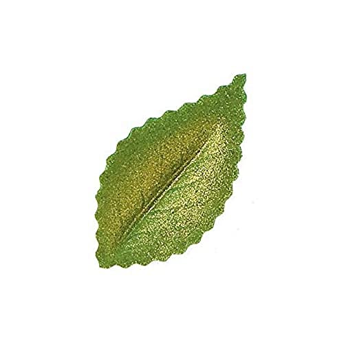 Dekora 126074 Hojas Comestibles de Oblea para Decoraciones de Pasteles, Verde Metalizado, 400 pcs