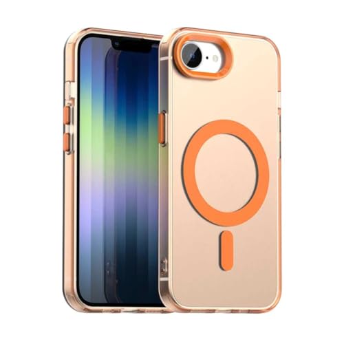 Coque magnétique iPhone 16 orange antichoc : fini les chutes et les traces de doigts