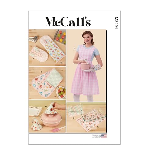 McCall's M8494A Misses' Apron, Hot Pads, and Potholders Sewing Pattern