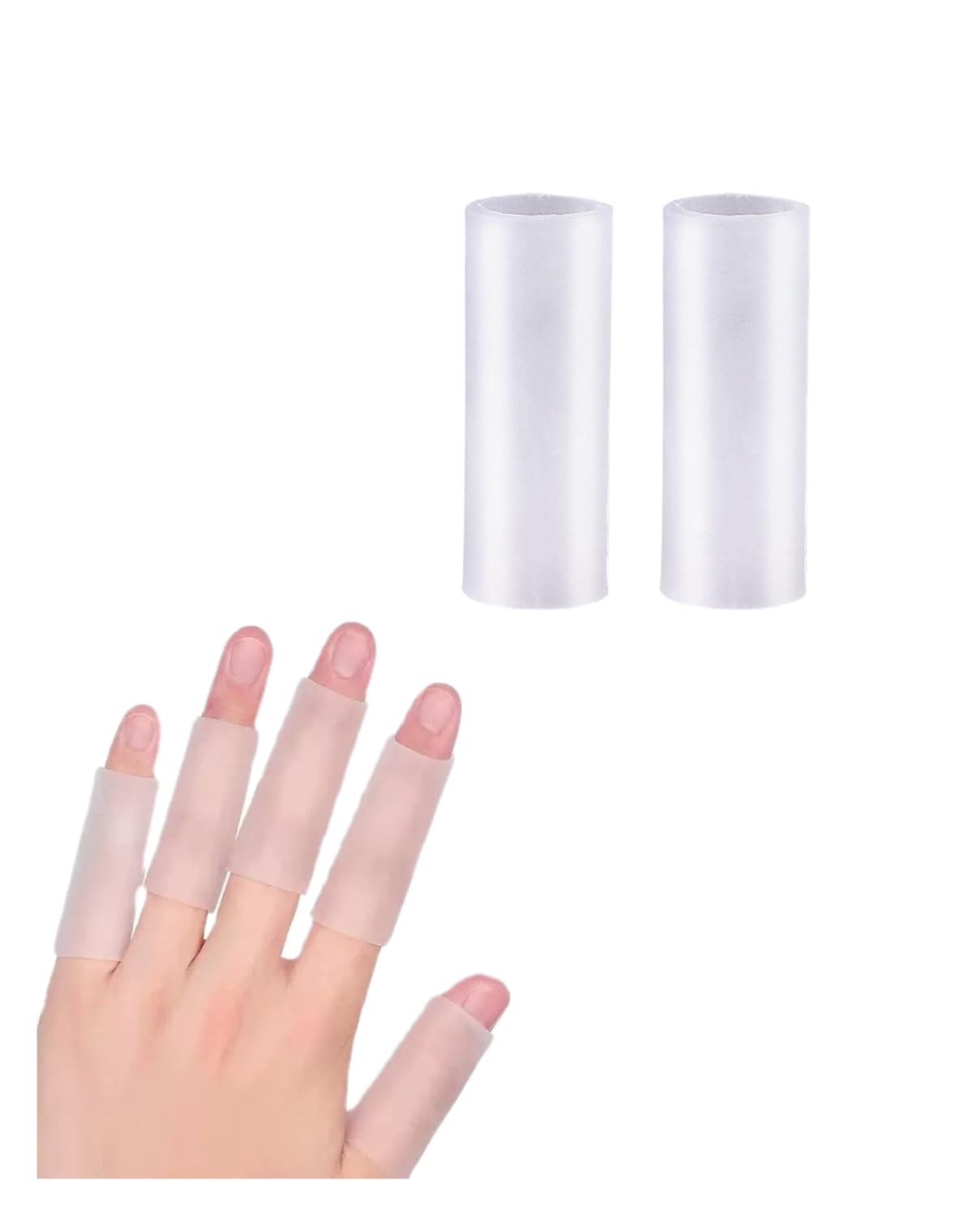 10 Pcs Finger Sleeves Protectors Silicone Protectors Covers Cushions and Protects Gel Rubber Finger Shields Provide Relief