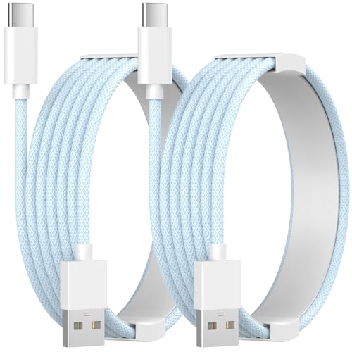 CREHAO Car Carplay Cable for iPhone 16 15 USB C,[MFi Certified] 2Pack 2M USB A to USB C Cable 60W Fast Car Charger Nylon Braided Charging Cord Screen Sync for iPhone 16/16 Pro Max/15 Plus,iPad