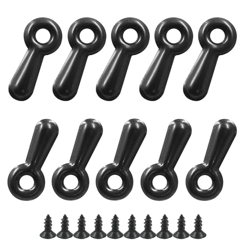Image of BokWin 120 Pcs Picture Frame Turn Button Set Picture Frame Backing Clips and 120 Pcs Screws for Hanging Photos Pictures(Black)