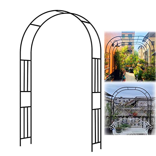 Arche de Jardin en métal noir bruni pergola résistante aux intempéries