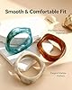 ÌF ME Acrylic Bangles Bracelets for Women, Maillard Vintage Acrylic Resin Chunky Bangles Bracelets Fashions Thick Statement bangle Set #5