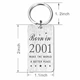 Gezxin 25th Birthday Gift for Women Men Him Her - 25 Year Yr Old Birthday Keyring for Male Female 2000 Birthday Presents - Image 2