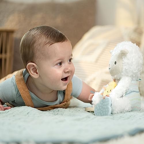 Image of Ingenuity Calm Springs Plush Activity Pal BPA-Free Cloud Teether, Multi-Texture Fabrics, Sheppy