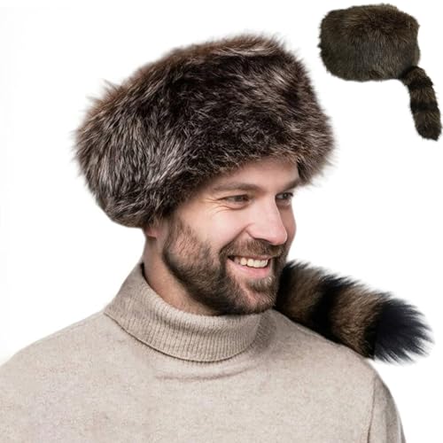 SecretCastle Raccoon Tail Hat for Men Womens Costume Hat