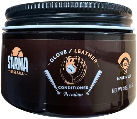 Sarna Baseball Glove Leather Conditioner Cream - Use on Baseball Gloves, Softball Gloves, and Other Leather Sports Equipment (8.0 oz) - Made in USA