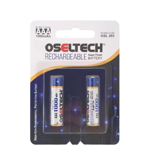 AAA 1.2V 1000mAh Ni-MH Oseltech Rechargeable Battery (Pack of 2)-image-38