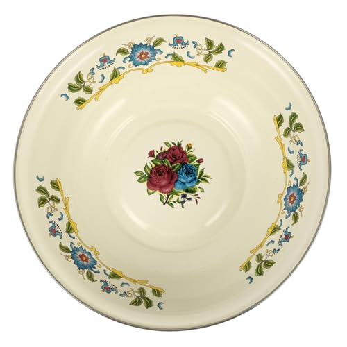 DOITOOL Vintage Mixing Bowl Enamel Bowl Vintage Enamelware Salad Mixing