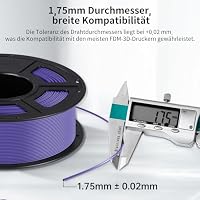 ANYCUBIC PETG Filament 1,75mm, Hohe Zähigkeit, Hoher Glanz, 1KG Lila – Ansicht 5