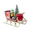 Berfutall red santa sleigh christmas decor for table top holiday home decorations decoration with rustic charm g  urban country home decor