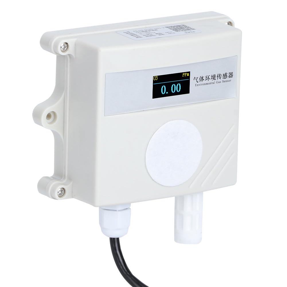Qcwwy Detector de Gas Alarma Transmisor con Pantalla 0 100ppm Sensor O3