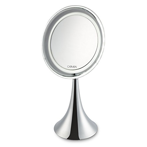 Carmen C85023 Illuminated Magnifying Mirror, 12.5 x 19.5 x 37 cm, Silver Carmen C85023 Illuminated Magnifying Mirror, 12.5 x 19.5 x 37 cm, Silver