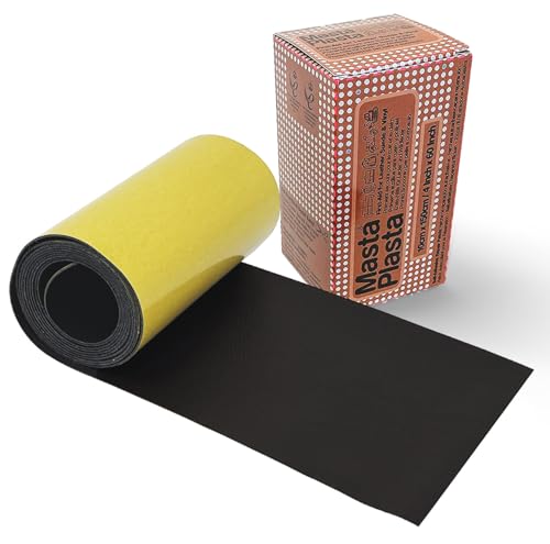 MASTAPLASTA Original Self-Adhesive Leather Repair Tape - Black 60" x 4" (150 x 10 cm). Instant Upholstery-Quality Scratch and Tear Repair for Couches, Car Seats, DIY, Crafting