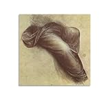 Poster Leonardo_Da_Vinci - Études de la draperie d'une figure assise à droite...