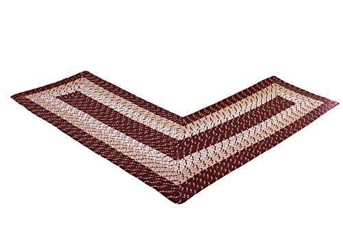 Tapete Better Trends trenzado color burdeos 48x24 in miniatura 1