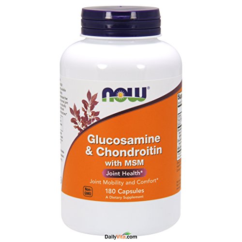 NOW Foods Super Size Value Package Glucosamine 1.1g, Chondroitin 1.2g, with MSM 300mg, 360 Capsules Jumbo Size Value Pack