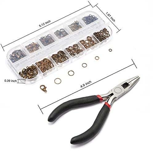 6Boxes Jump Rings For Jewelry Making Supplies Kit, 2280Pcs Jump Rings And Lobster Clasps Jewelry Findings Kit For Jewelry And Necklace Repair With Pliers, Jump Ring Opener And Tweezers（6 Colors） #TOP1