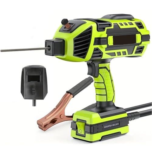 Portable Handheld ARC Welder Machine Kit, Electric IGBT Inverter Welding Tool with 5 Adjustable Currents, Ideal for 2.5-3.2mm Electrodes, Green