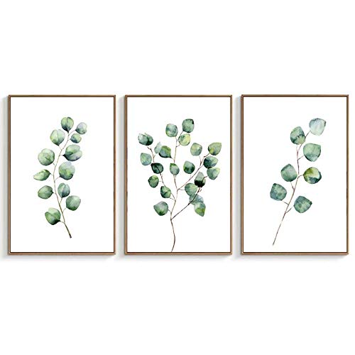 Tableau canvas plantes aquarelle lot de 3 affiches scandinaves 40x60 cm
