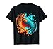 Superbe vaisselle de rue japonaise en forme de carpes koï Yin Yang T-Shirt