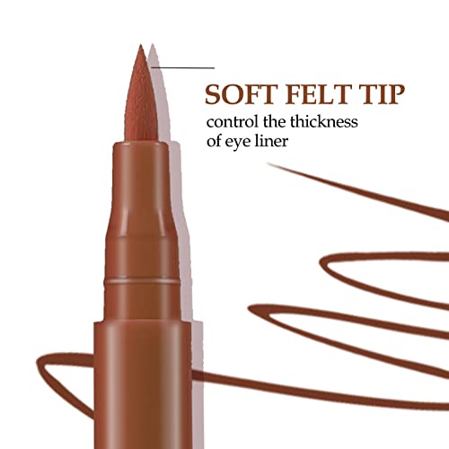 Boobeen Colorful Liquid Eyeliner, Matte Eye Makeup Liner Pen With Felt Tip, Highly Pigmented And Long Lasting Eyeliner For Women #TOP2