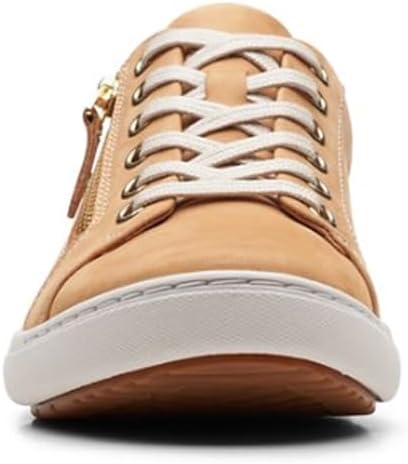 Clarks Women's Nalle Lace Sneaker, Camel Nubuck, Size 10 | Image 2