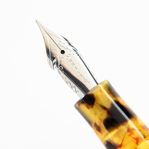 Conklin All American Fountain Pen in Tortoiseshell – Broad Nib, Vintage Design & Superior Craftsmanship – Ideal Gift for - Additional View