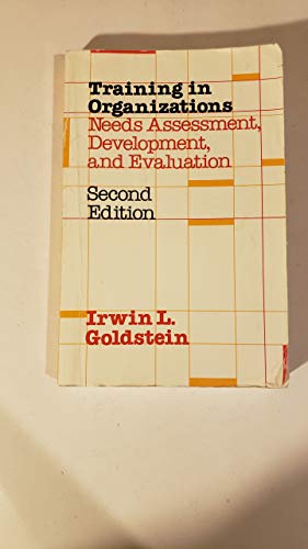 Training In Organizations B01KAGGMVE Book Cover