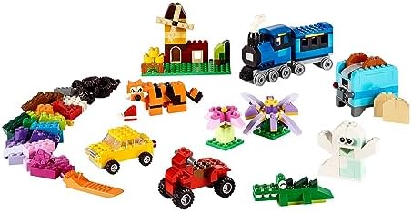 LEGO Classic Medium Creative Brick Box 10696 Building Toy Set - Featuring Storage, Includes Train, Car, and a Tiger Figure, and Playset for Kids, Boys, and Girls Ages 4-99 - 4
