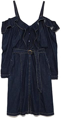 Amazon Co Jp リリーブラウン フリルデニムワンピース Lwfo レディース Blu 日本 F Free サイズ 服 ファッション小物