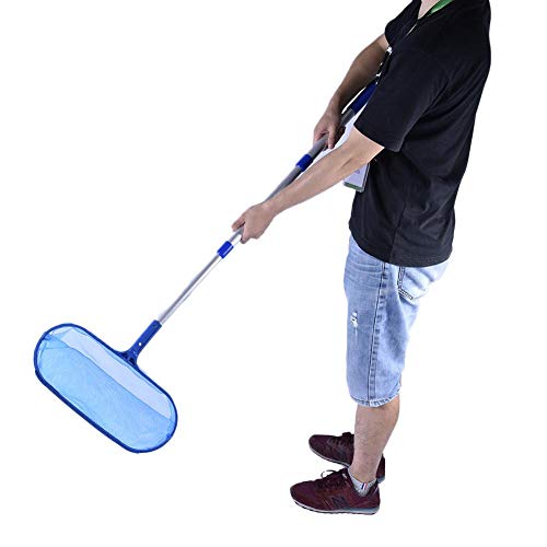 Ardentity Landing Net Pool, Shallow Water Micro Mesh Surface Net Fine Net Leaf Net Cleaning Set with Flexible Handle 46-105 cm for Fountains, Aquariums, Whirlpools, Spas, Ponds