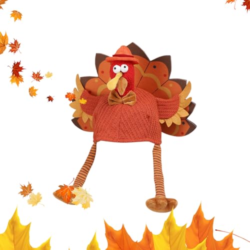 Gorro de pavo de Acción de Gracias para Adultos - Disfraz de Acción de Gracias Tocado - Decoración de Vacaciones Sombrero - para Desfile Celebración Disfraz Fiestas Música Festivales Foto Familiar